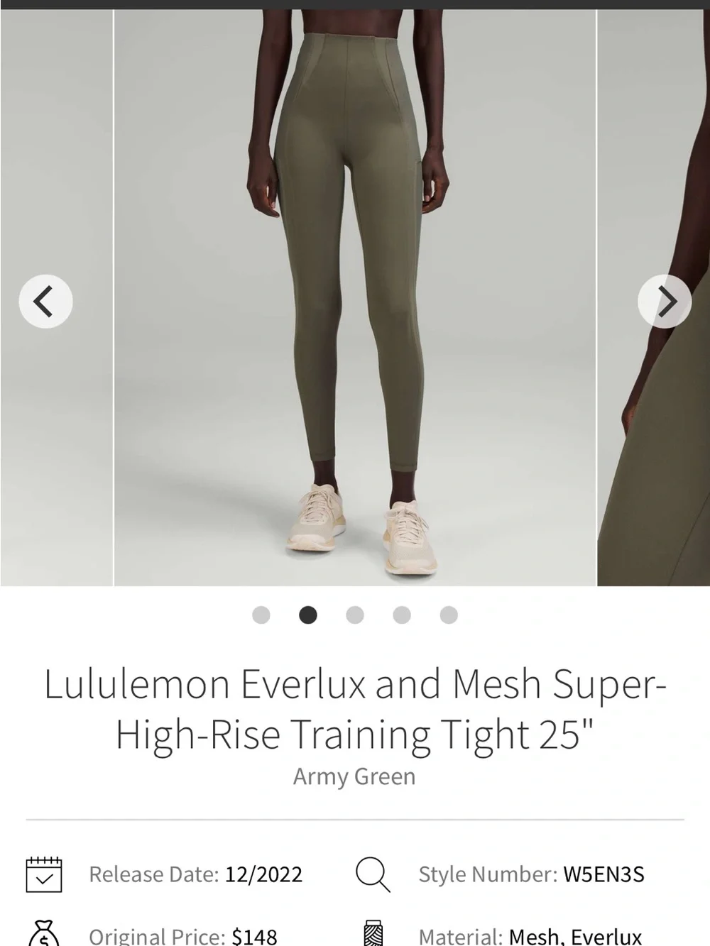 lululemon athletica Super-High-Rise Everlux Training Tight in Army Green